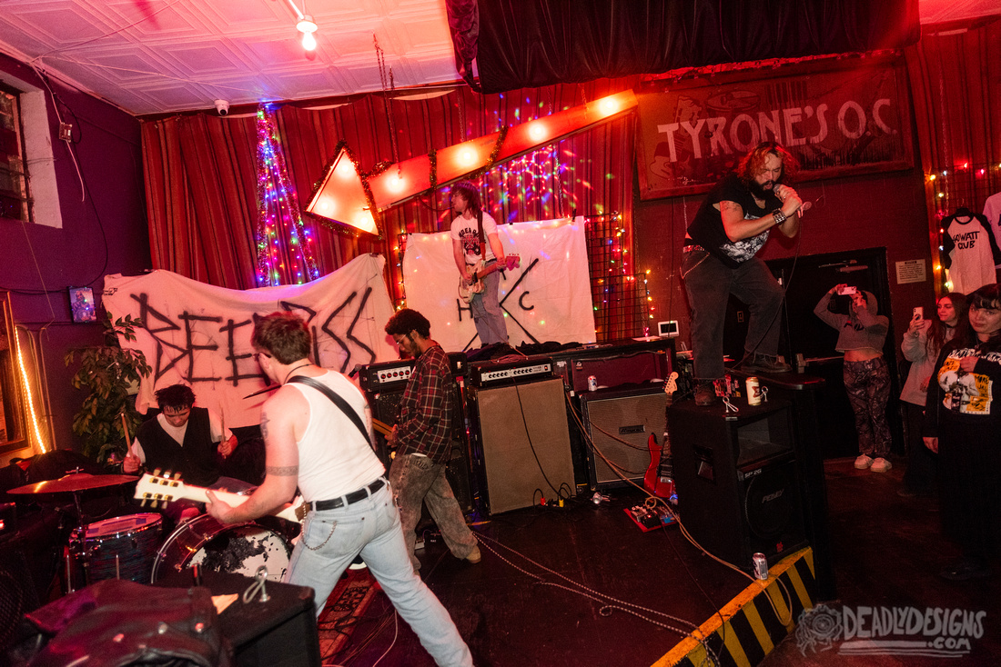 BEER PISS performing live at the 40 Watt Club during Bruisefest on December 7, 2024 in Athens, Georgia.